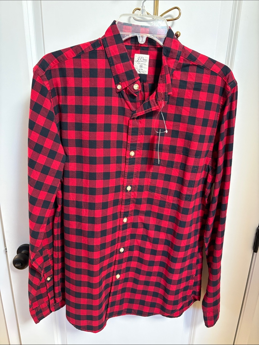 J. Crew Red and Black Buffalo Plaid Button-Down Shirt